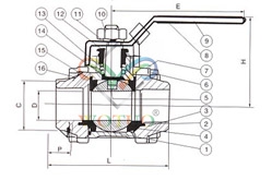 三片式對焊球閥結(jié)構(gòu)尺寸