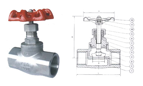 不銹鋼絲扣截止閥,不銹鋼絲扣截止閥標(biāo)準(zhǔn),不銹鋼絲扣截止閥結(jié)構(gòu)尺寸