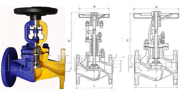 波紋管截止閥結(jié)構(gòu)圖